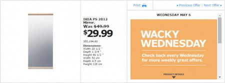 IKEA - Montreal Wacky Wednesday Deal of the Day (May 6) A