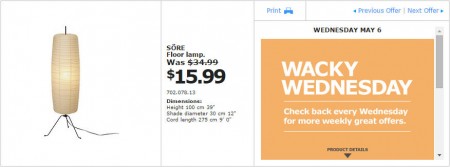 IKEA - Montreal Wacky Wednesday Deal of the Day (May 6) B