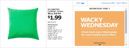IKEA - Montreal Wacky Wednesday Deal of the Day (June 3) B