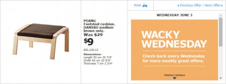 IKEA - Montreal Wacky Wednesday Deal of the Day (June 3) D