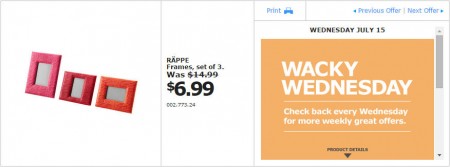 IKEA - Montreal Wacky Wednesday Deal of the Day (July 15)
