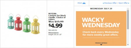 IKEA - Montreal Wacky Wednesday Deal of the Day (July 29)