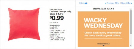 IKEA - Montreal Wacky Wednesday Deal of the Day (July 8) A