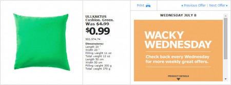 IKEA - Montreal Wacky Wednesday Deal of the Day (July 8) B