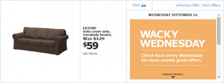 IKEA - Montreal Wacky Wednesday Deal of the Day (Sept 16) B