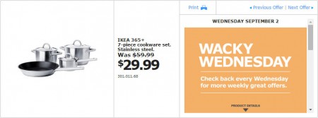 IKEA - Montreal Wacky Wednesday Deal of the Day (Sept 2) A