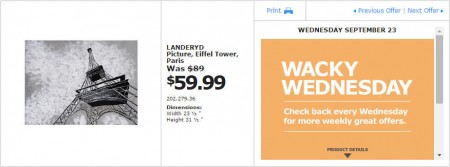 IKEA - Montreal Wacky Wednesday Deal of the Day (Sept 23) B