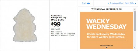 IKEA - Montreal Wacky Wednesday Deal of the Day (Sept 30) B