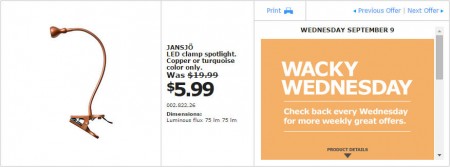 IKEA - Montreal Wacky Wednesday Deal of the Day (Sept 9) A