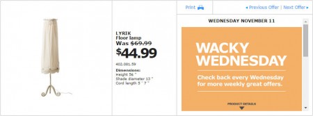 IKEA - Montreal Wacky Wednesday Deal of the Day (Nov 11) B