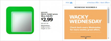 IKEA - Montreal Wacky Wednesday Deal of the Day (Nov 4) A