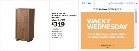 IKEA - Montreal Wacky Wednesday Deal of the Day (Dec 2) A