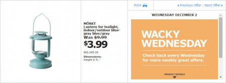 IKEA - Montreal Wacky Wednesday Deal of the Day (Dec 2) B