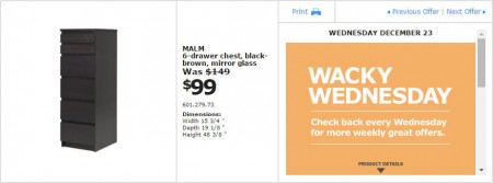 IKEA - Montreal Wacky Wednesday Deal of the Day (Dec 23) A