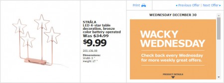 IKEA - Montreal Wacky Wednesday Deal of the Day (Dec 30) A