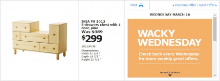 IKEA - Montreal Wacky Wednesday Deal of the Day (Mar 16) A