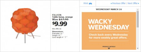 IKEA - Montreal Wacky Wednesday Deal of the Day (Mar 16) B