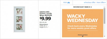 IKEA - Montreal Wacky Wednesday Deal of the Day (Mar 2) B