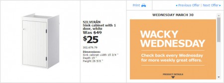 IKEA - Montreal Wacky Wednesday Deal of the Day (Mar 30) B