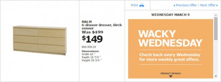 IKEA - Montreal Wacky Wednesday Deal of the Day (Mar 9) A