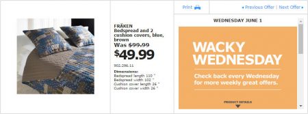 IKEA - Montreal Wacky Wednesday Deal of the Day (June 1) A