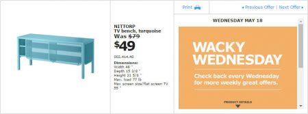 IKEA - Montreal Wacky Wednesday Deal of the Day (May 18) A