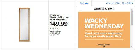 IKEA - Montreal Wacky Wednesday Deal of the Day (May 4) A
