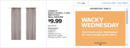 IKEA - Montreal Wacky Wednesday Deal of the Day (June 8) B