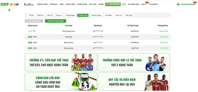 Khuyến Mãi OK9 Mới Nhất Siêu Hấp Dẫn Trong Năm 2026
